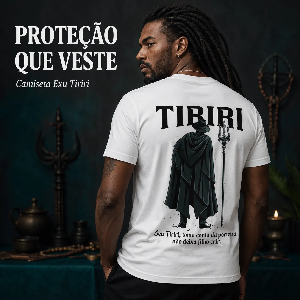 Camiseta Exu Tiriri Umbanda – Toma Conta da Porteira | Algodão