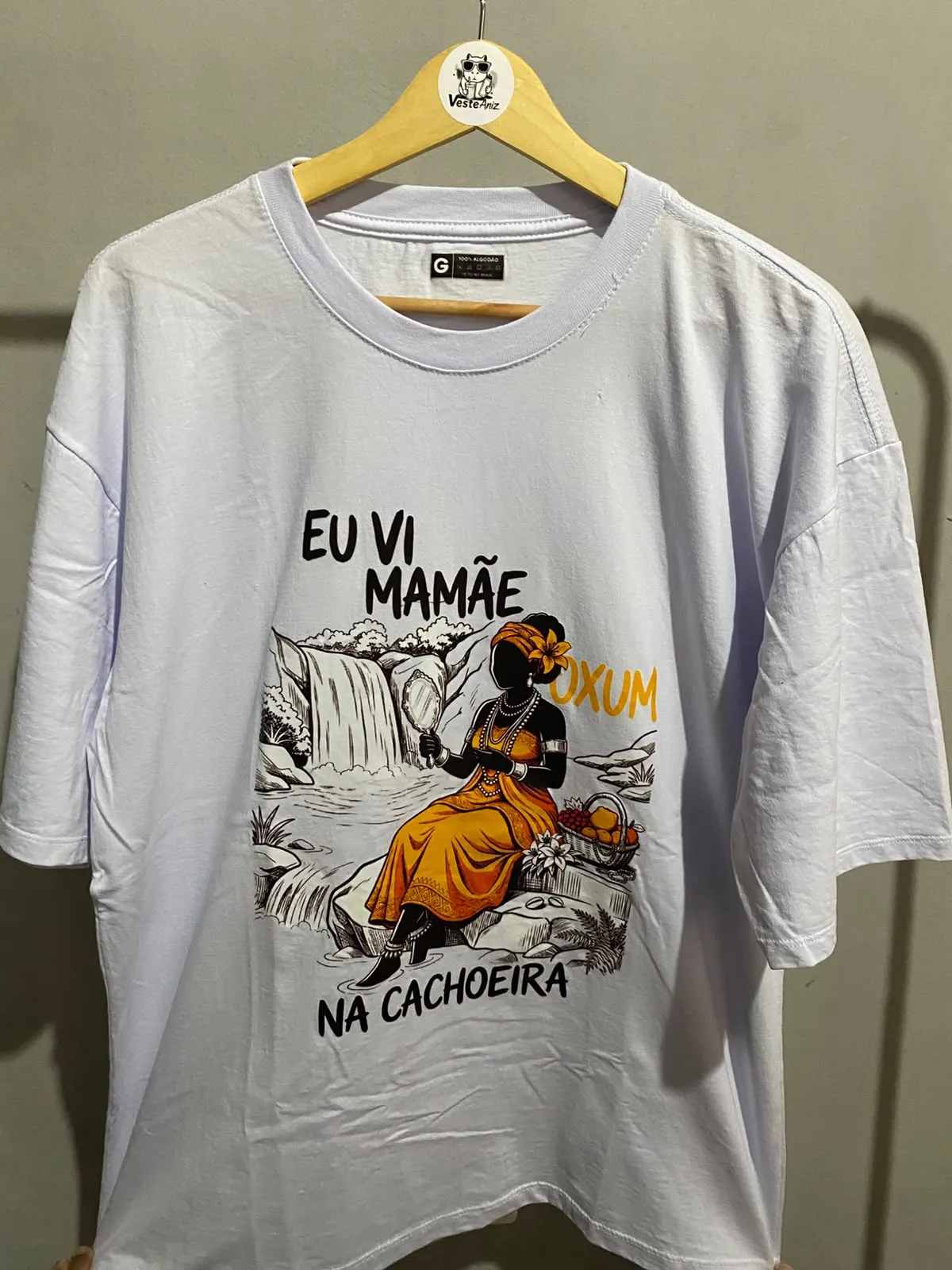 Camiseta Oxum Umbanda – Eu Vi Mamãe Oxum | 100% Algodão