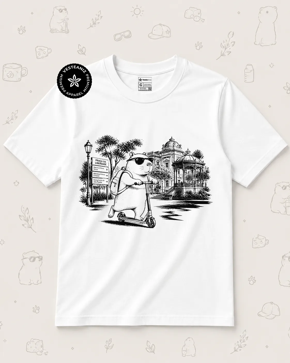 Camiseta Vida de Capi - Praça da Liberdade