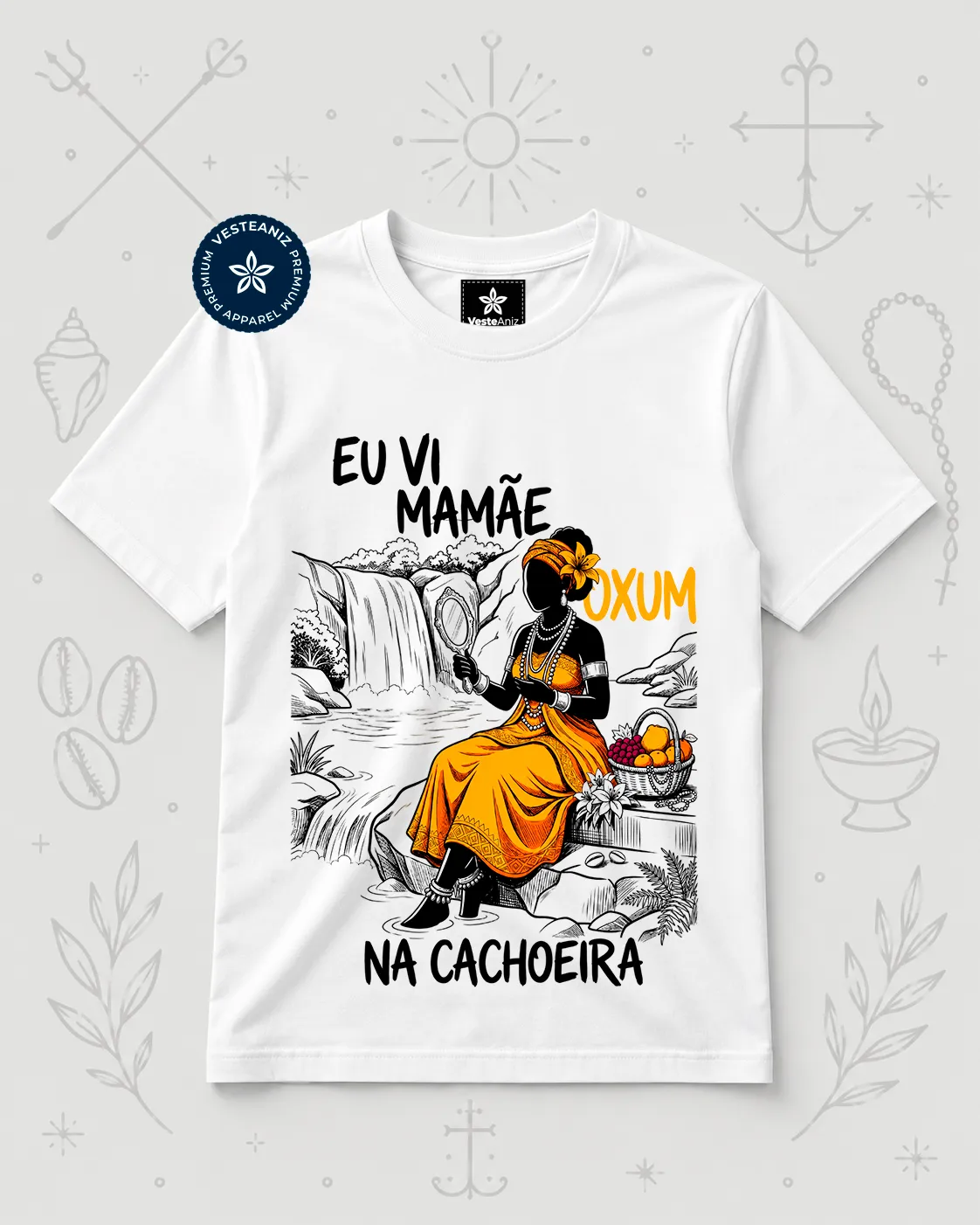 Camiseta Oxum - Eu vi mamãe Oxum