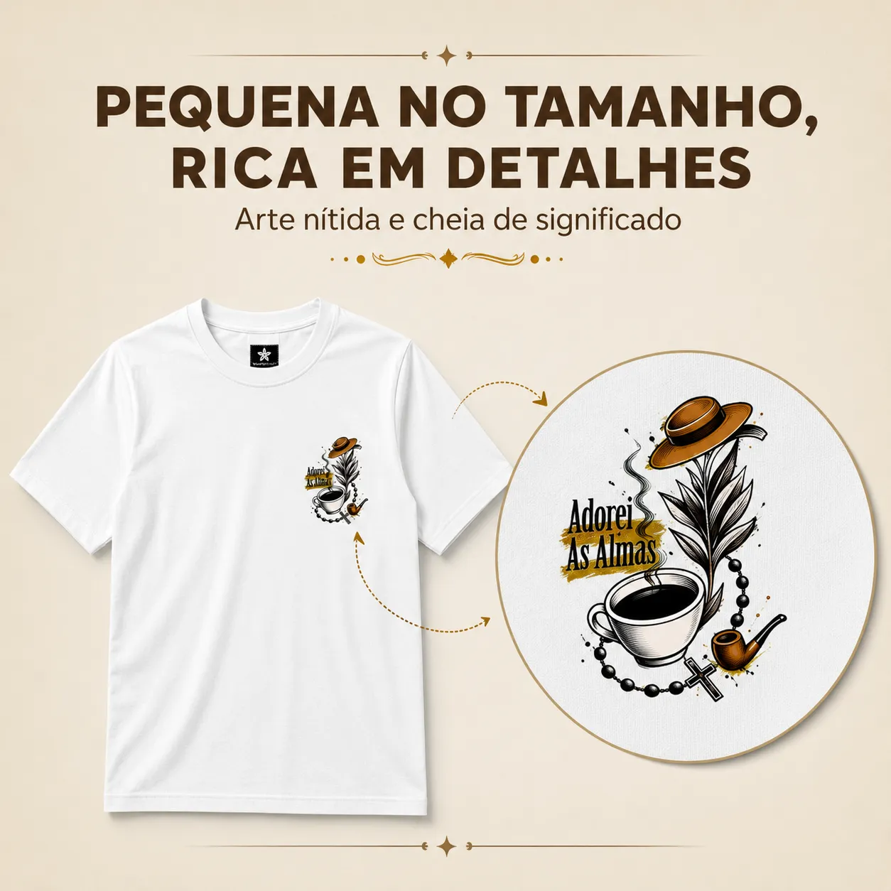 Camiseta Preto Velho Umbanda – Adorei as Almas | 100% Algodão 4