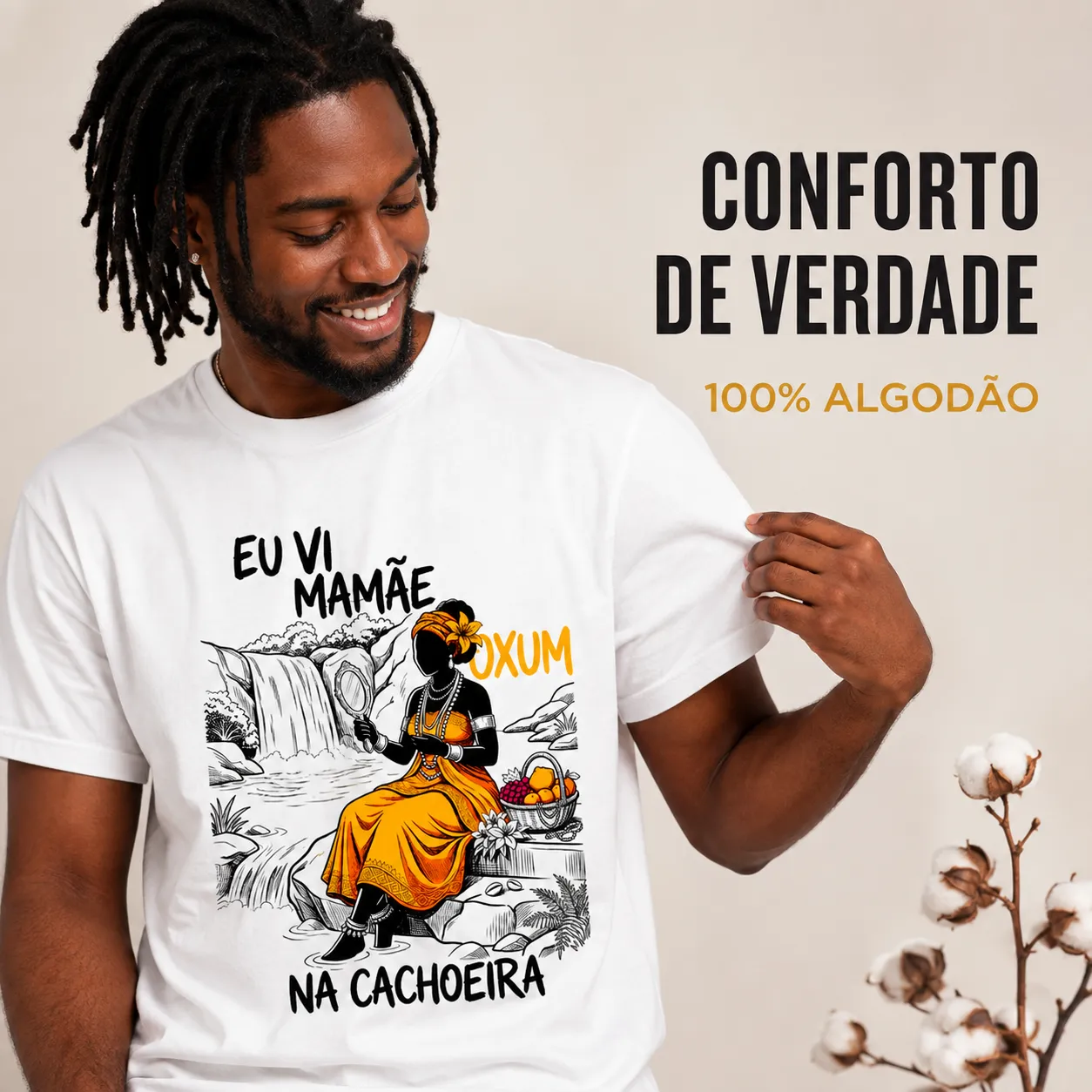 Camiseta Oxum Umbanda – Eu Vi Mamãe Oxum | 100% Algodão 3