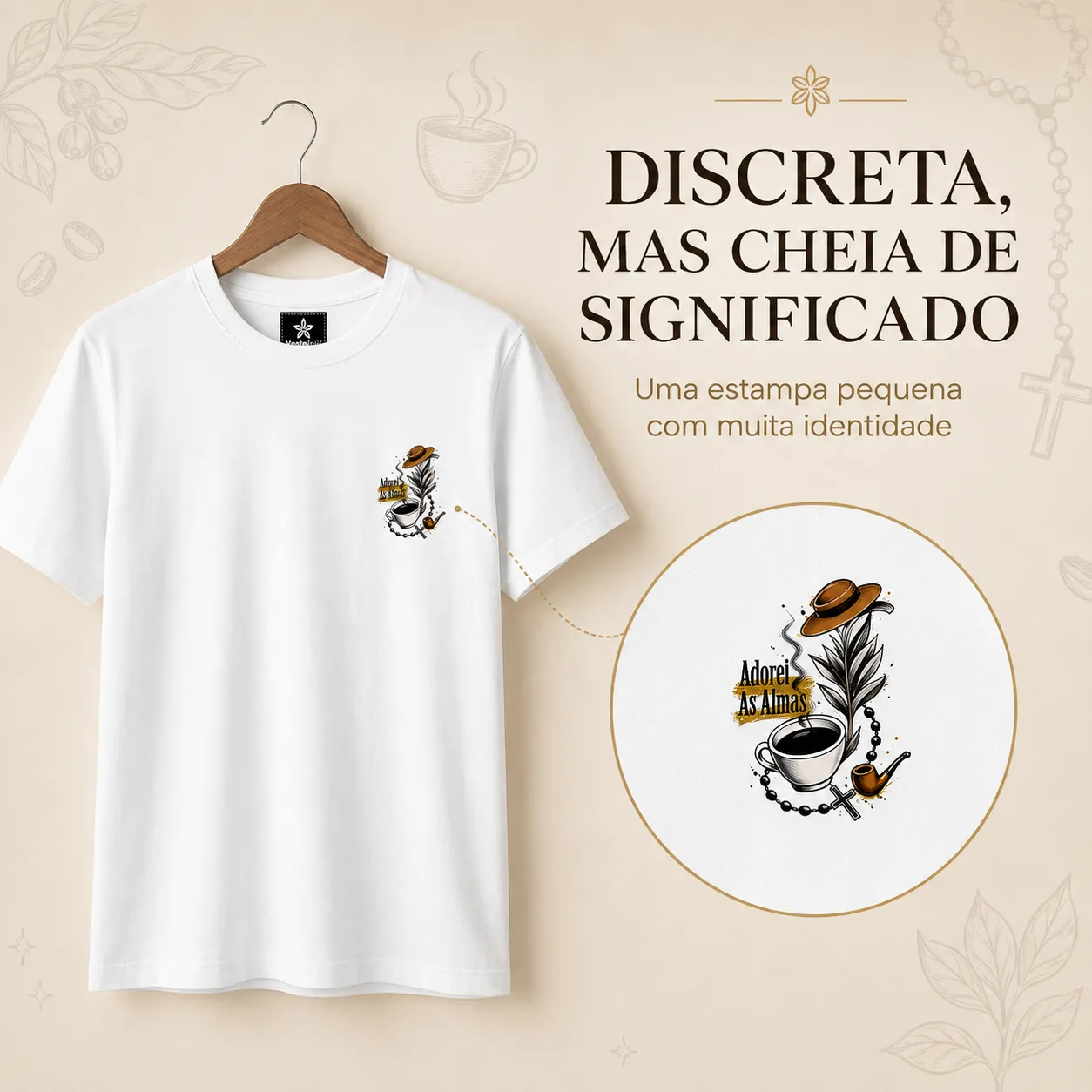 Camiseta Preto Velho Umbanda – Adorei as Almas | 100% Algodão 2