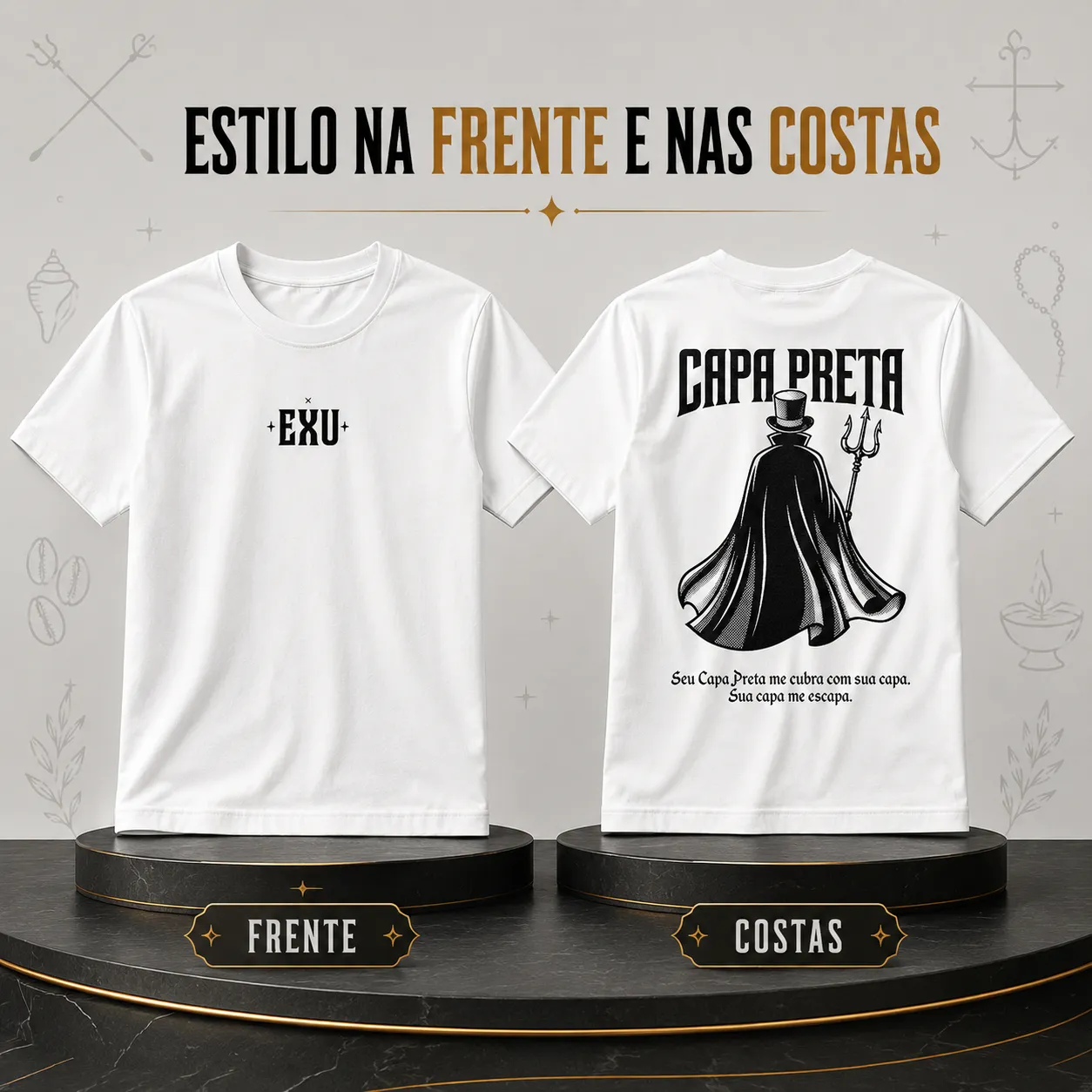 Camiseta Exu Capa Preta Umbanda – Me Cubra com Sua Capa | Algodão 5
