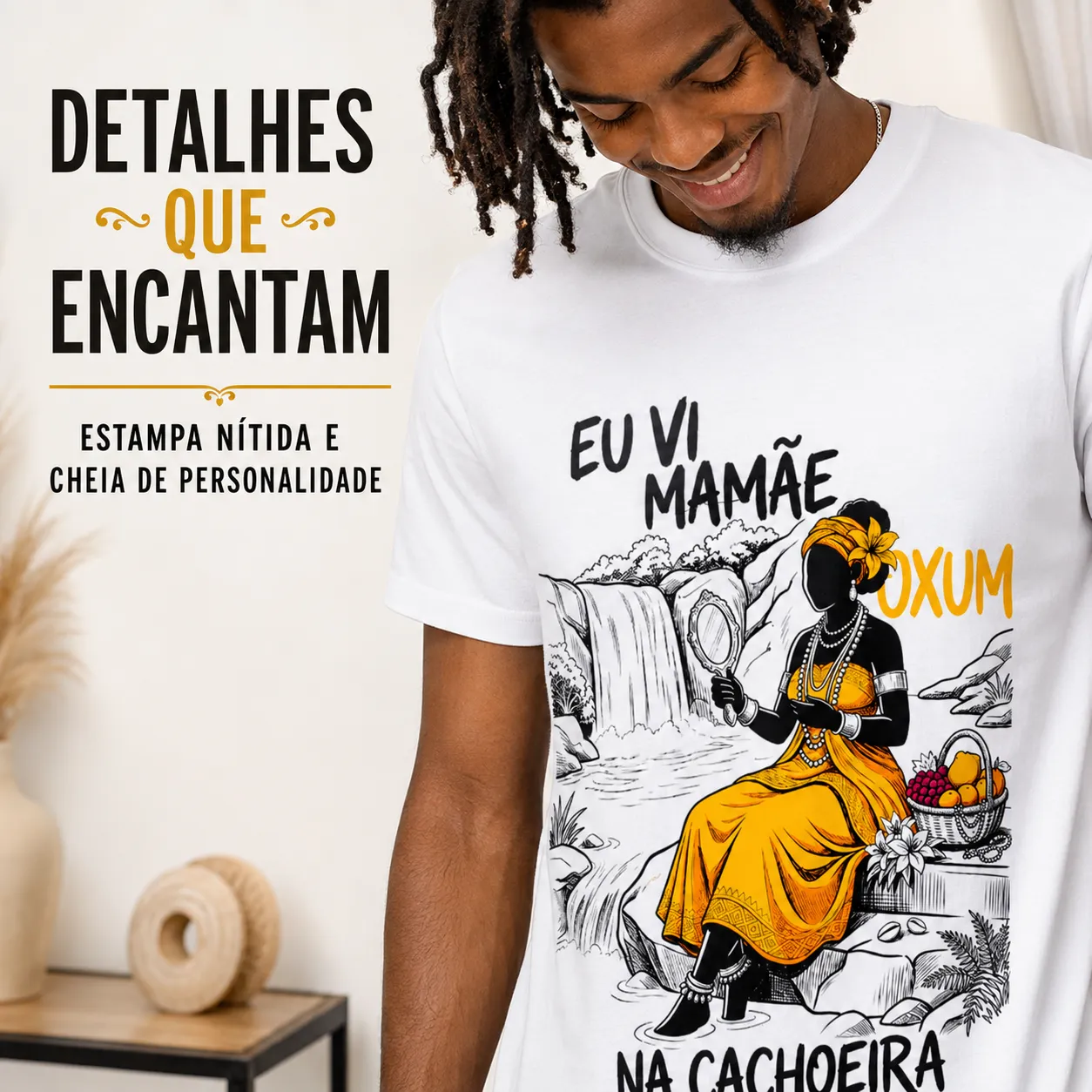 Camiseta Oxum Umbanda – Eu Vi Mamãe Oxum | 100% Algodão 6