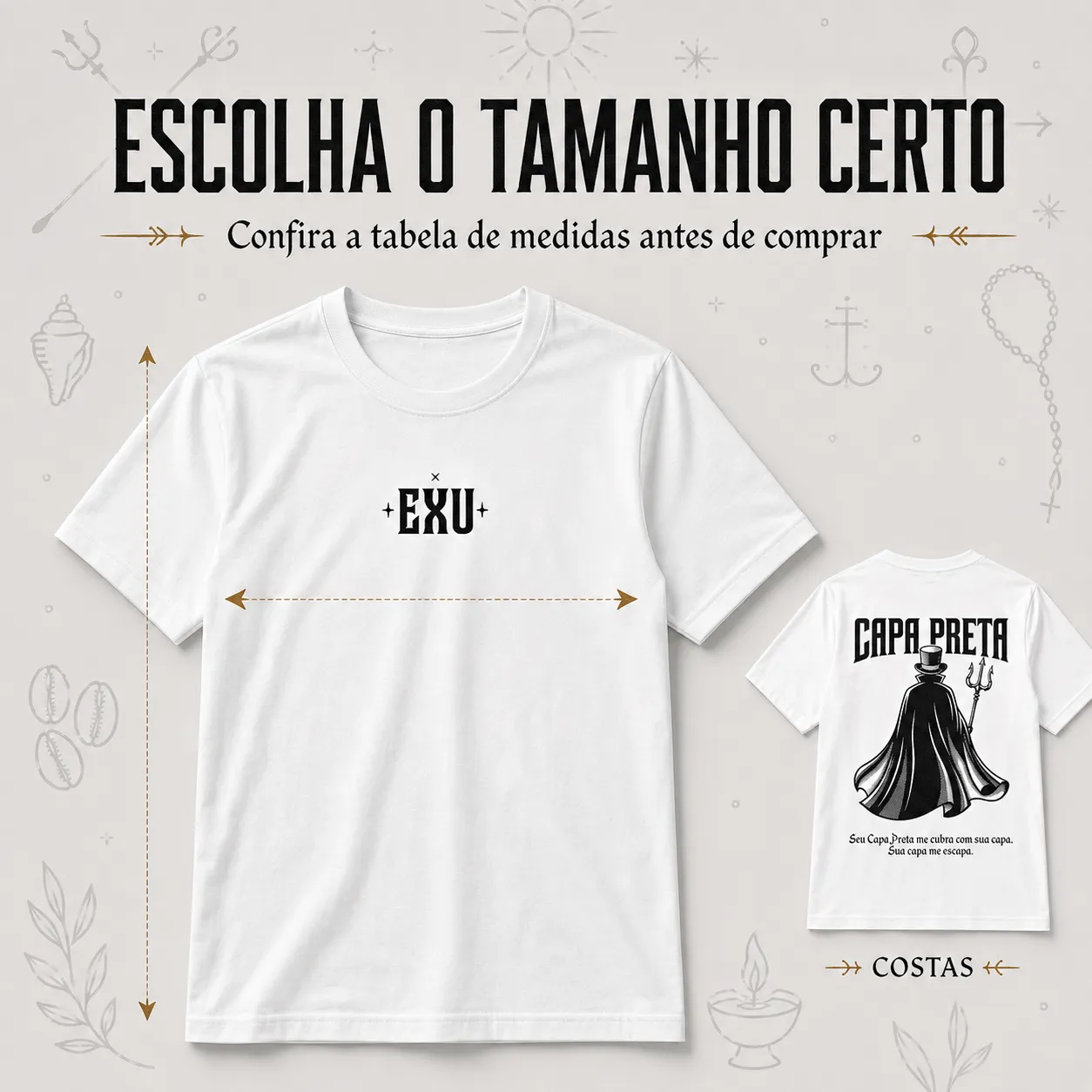 Camiseta Exu Capa Preta Umbanda – Me Cubra com Sua Capa | Algodão 2