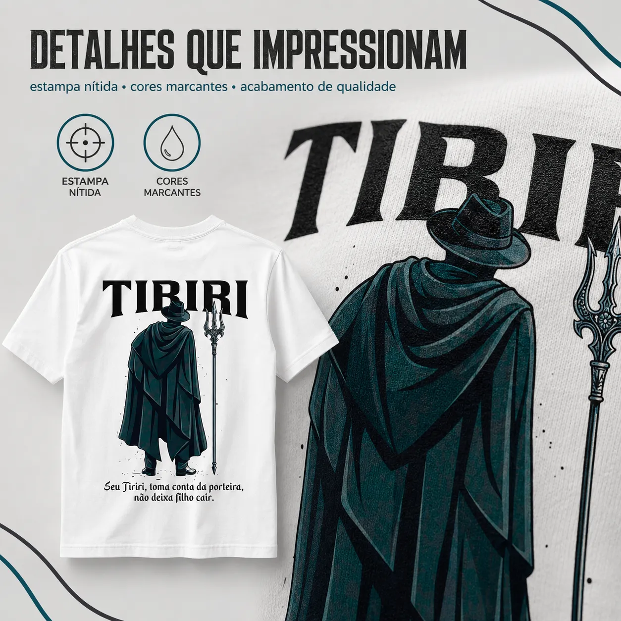 Camiseta Exu Tiriri Umbanda – Toma Conta da Porteira | Algodão 4