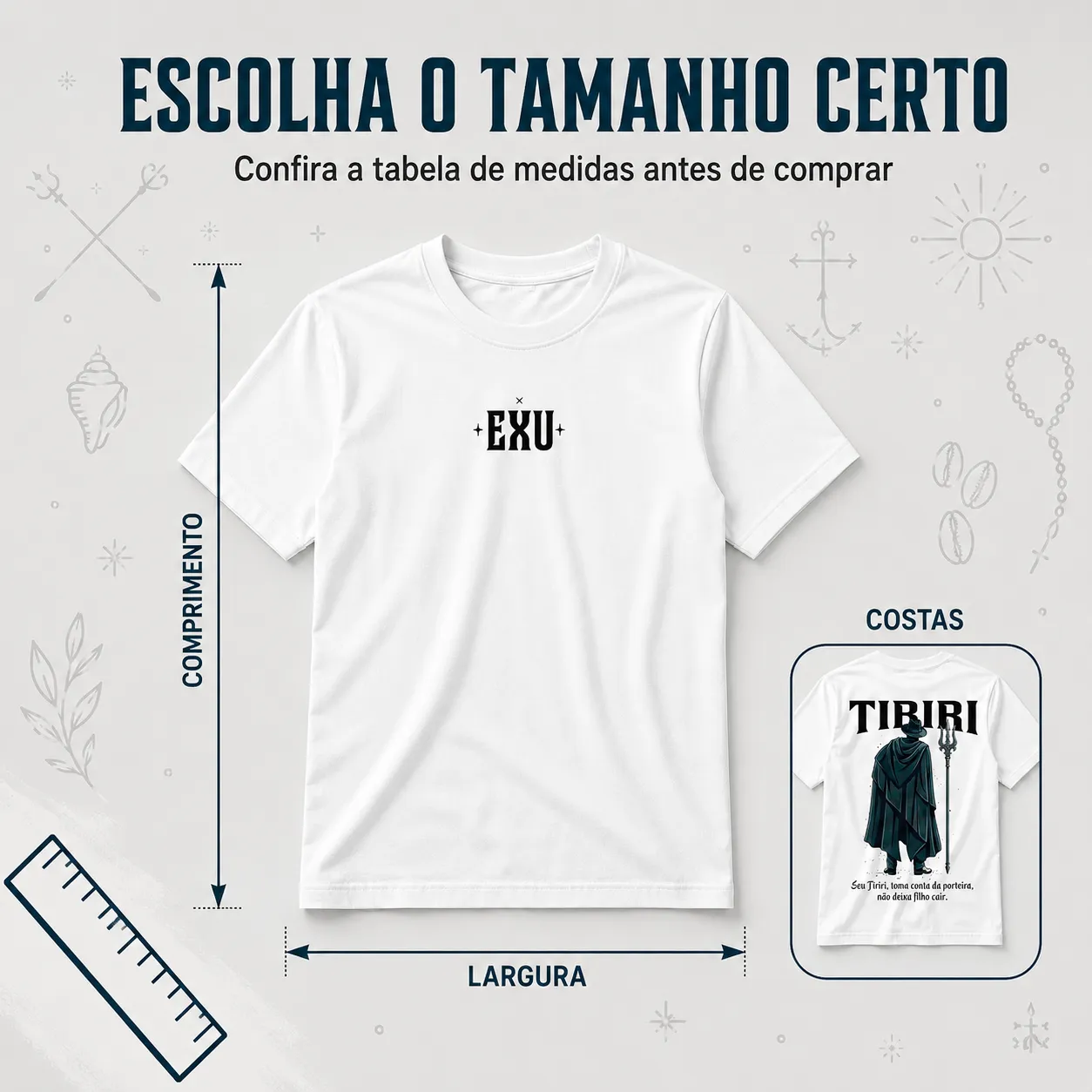Camiseta Exu Tiriri Umbanda – Toma Conta da Porteira | Algodão 5