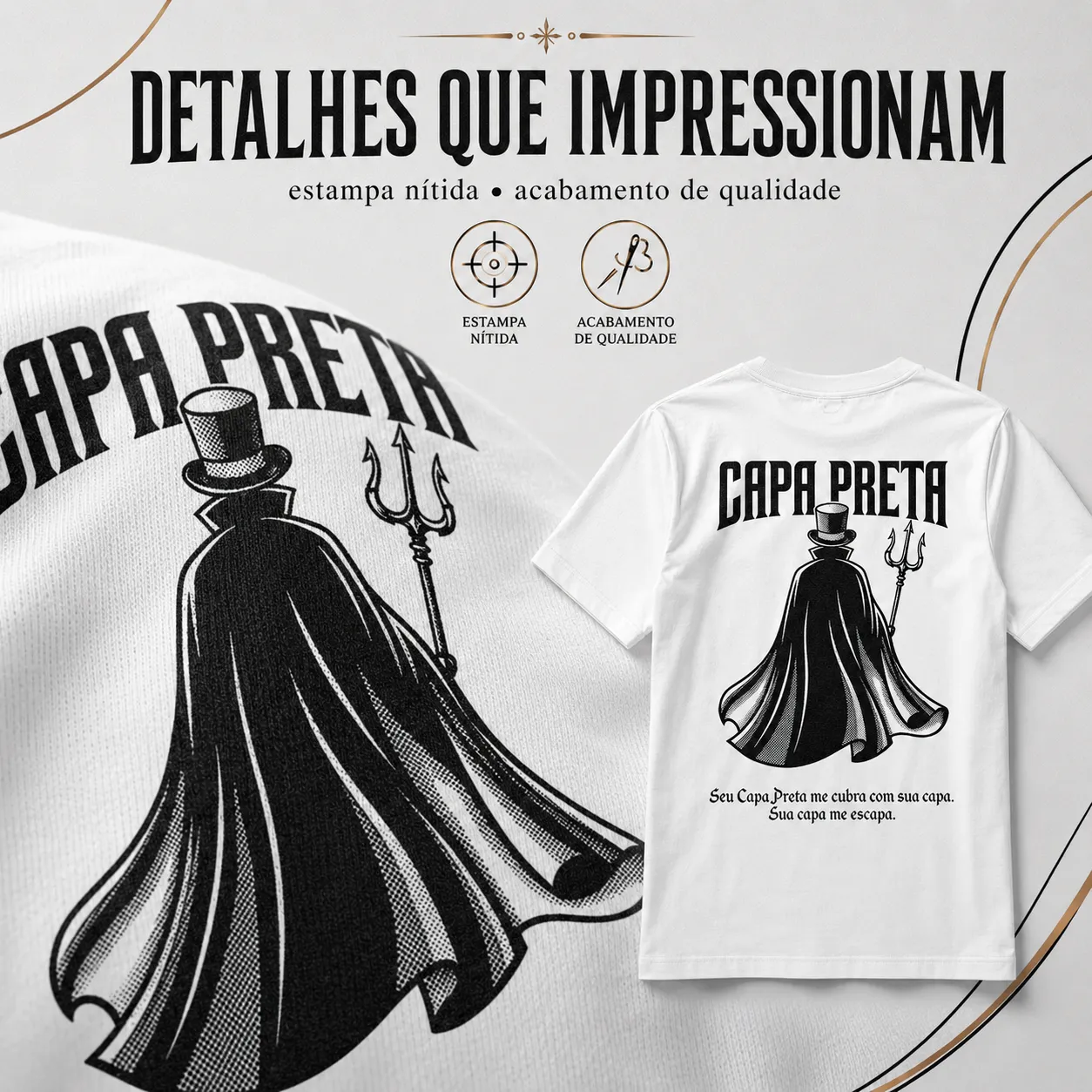 Camiseta Exu Capa Preta Umbanda – Me Cubra com Sua Capa | Algodão 3