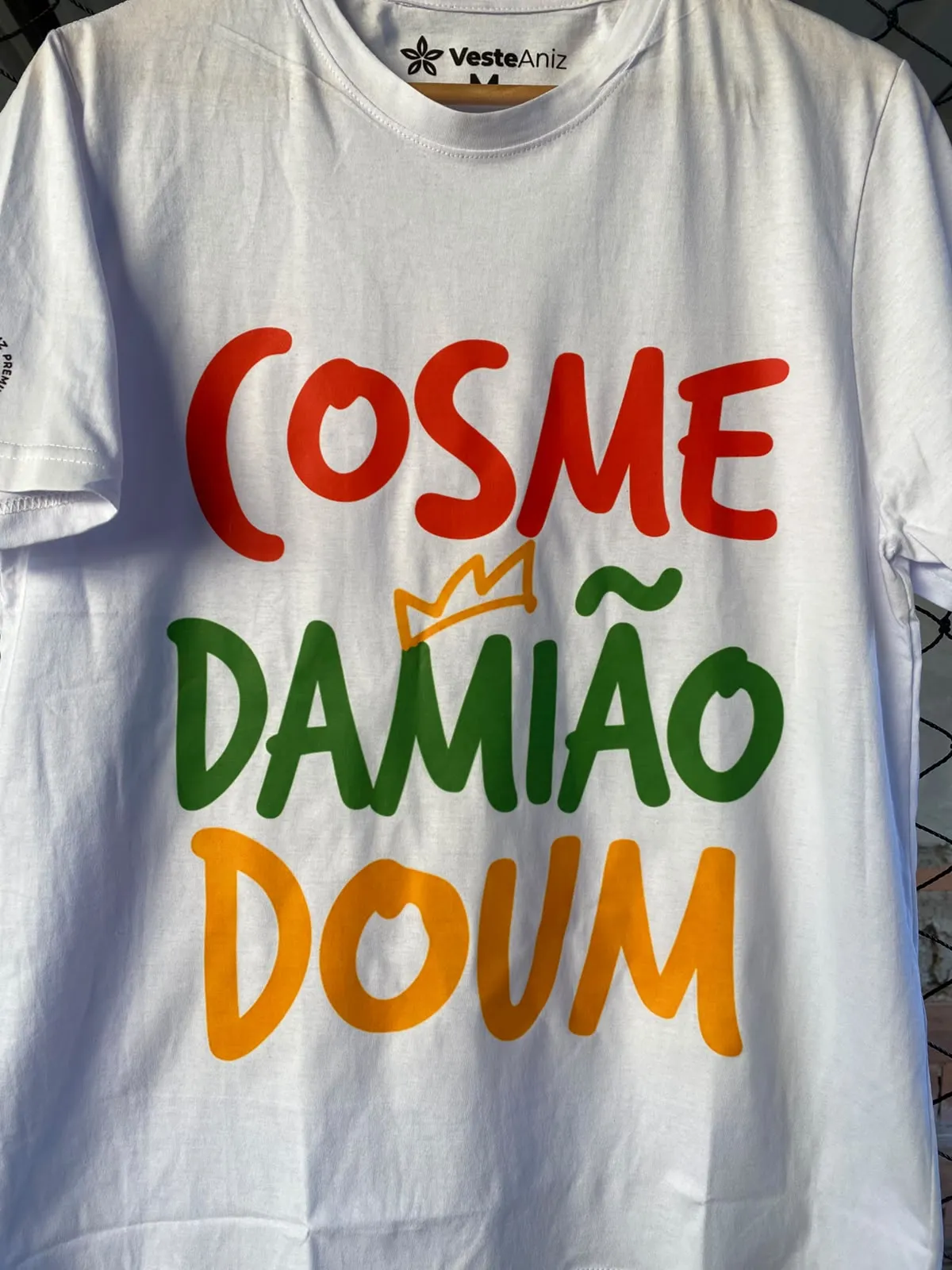 Camiseta Cosme, Damião e Doum Umbanda 100% Algodão