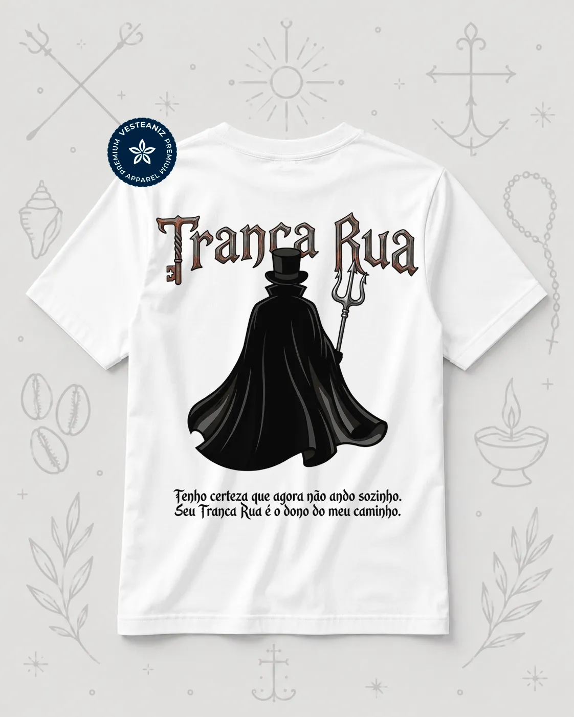 Camiseta Exu Tranca Rua - Não ando sozinho | VesteAniz